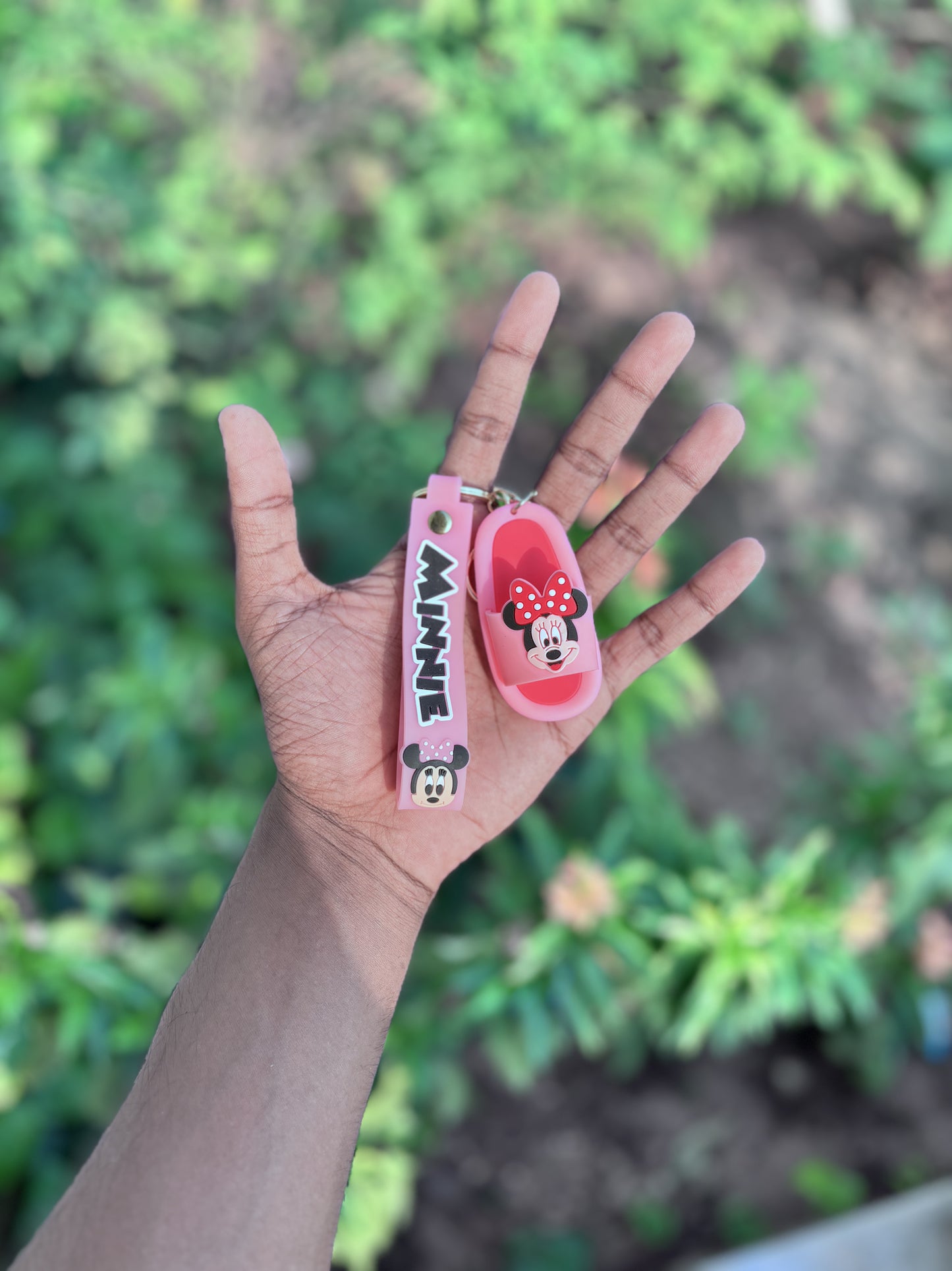 Mickey Mouse Pink Slipper - 3D Silicone Keychain