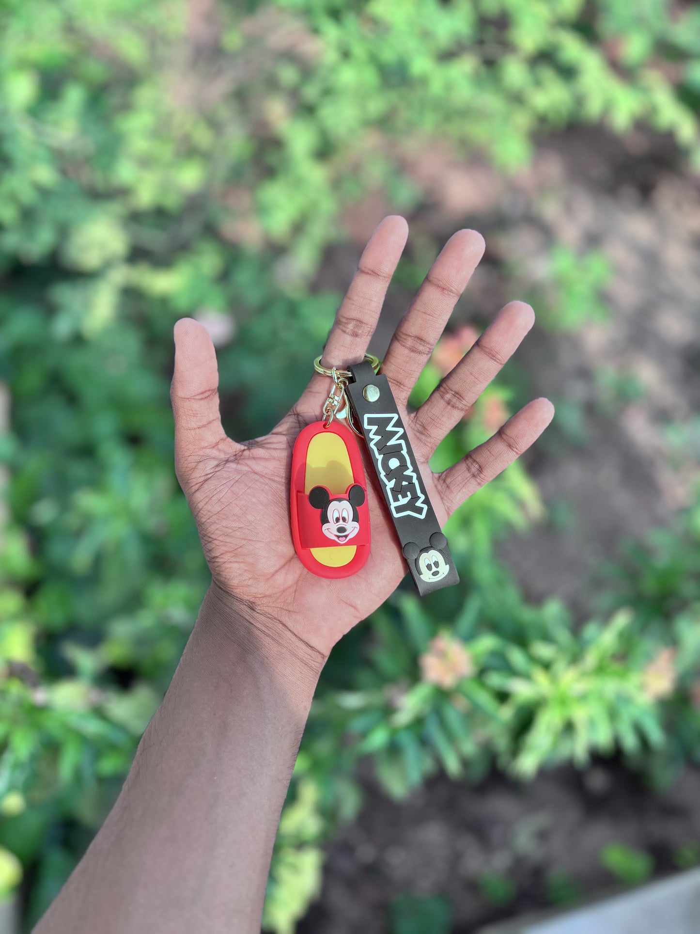 Mickey Mouse Red Slipper - 3D Silicone Keychain