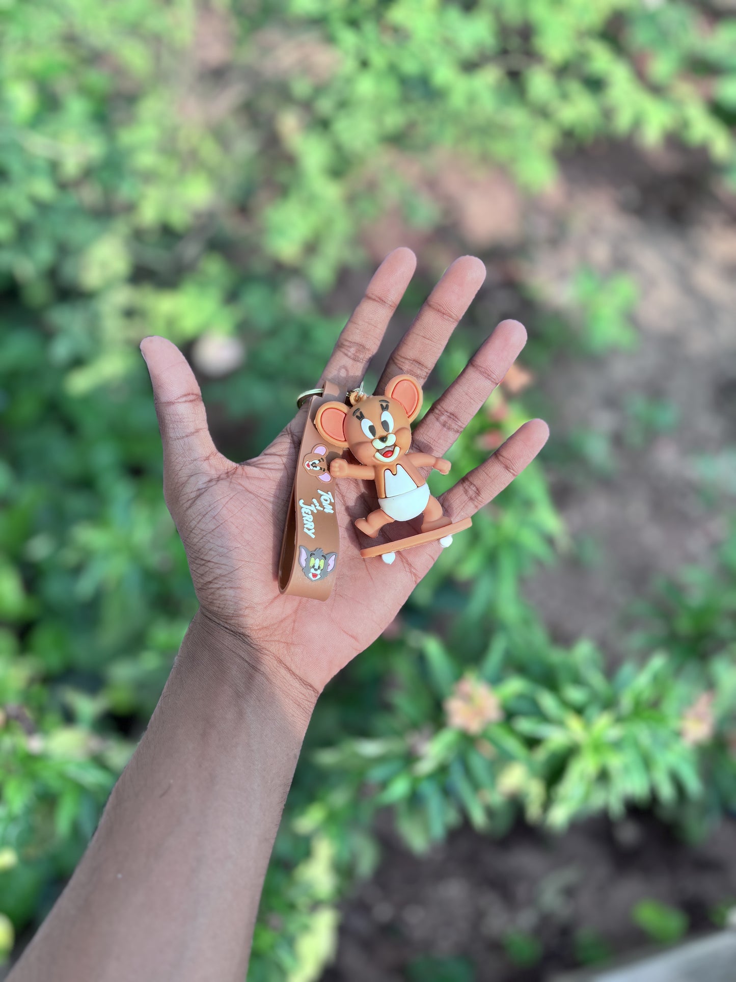 Jerry with skateboard - 3D Silicone Keychain