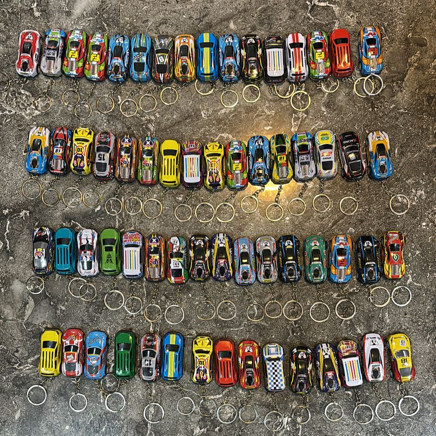 3 Pullback Car Keychains ( Set of 3 )