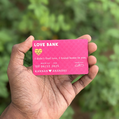 Love Bank Wallet Card - Premium Matte Finish