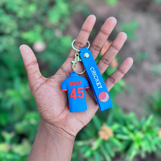 Rohit Sharma T-shirt - 3D Silicone Keychain