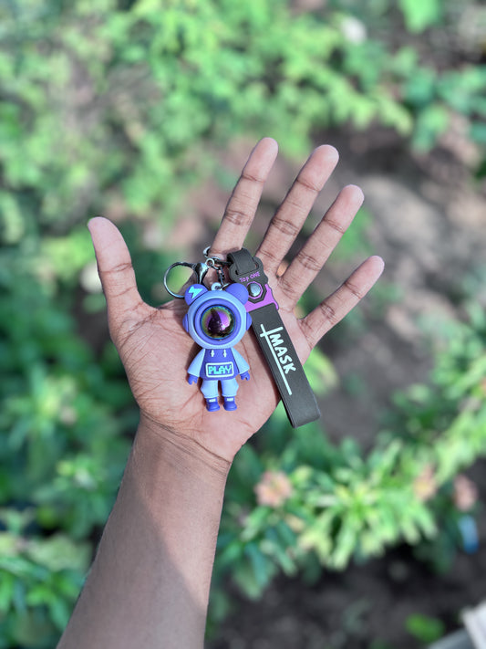 Blue Astronaut - 3D Silicone Keychain