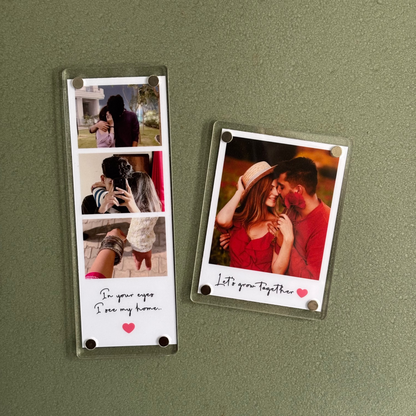 Personalized Polaroid Strip Fridge Magnet