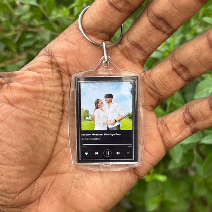 Custom Spotify Photo Keychain (Front & Back)