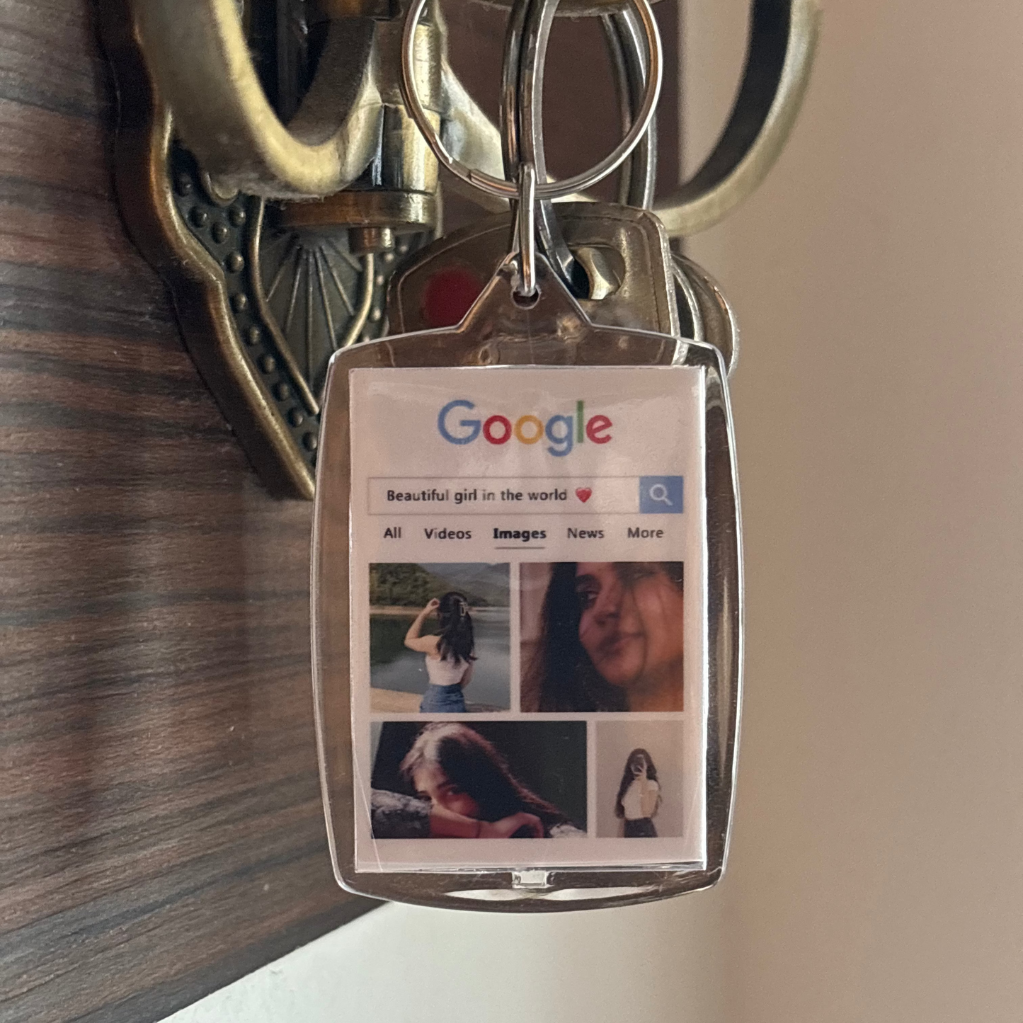 Custom Google Photo Keychain (Front & Back)