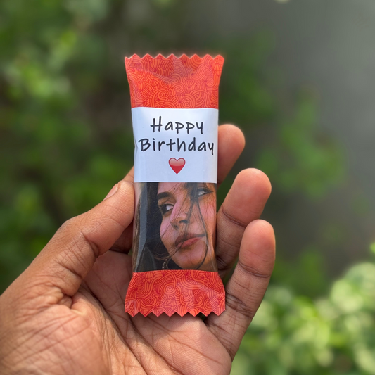 Customized Chocolate with Photo and Name ( 1 Pc )
