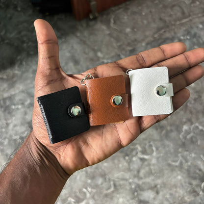 Customized Mini Photo Album Keychain - 16 Photos ( Leather )